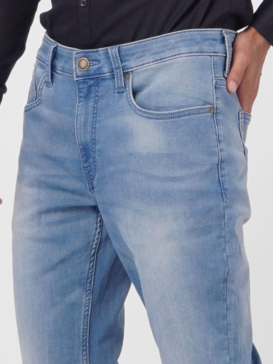 Blue Low Rise Glenn Slim Fit Jeans