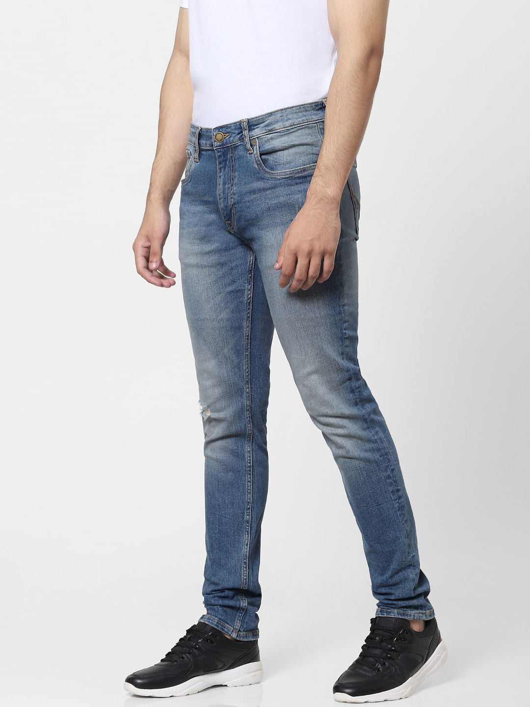 Blue Low Rise Glenn Slim Fit Jeans