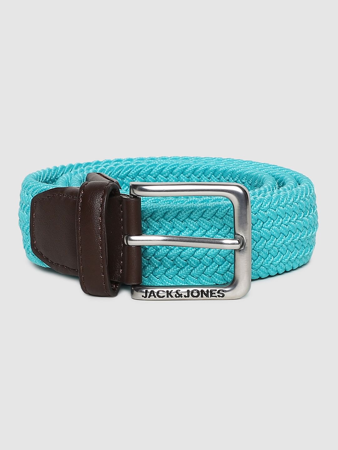 Turquoise Blue Braided Belt - 32