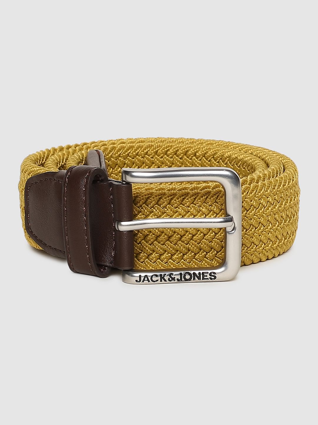 Mustard Yellow Braided Belt - 32