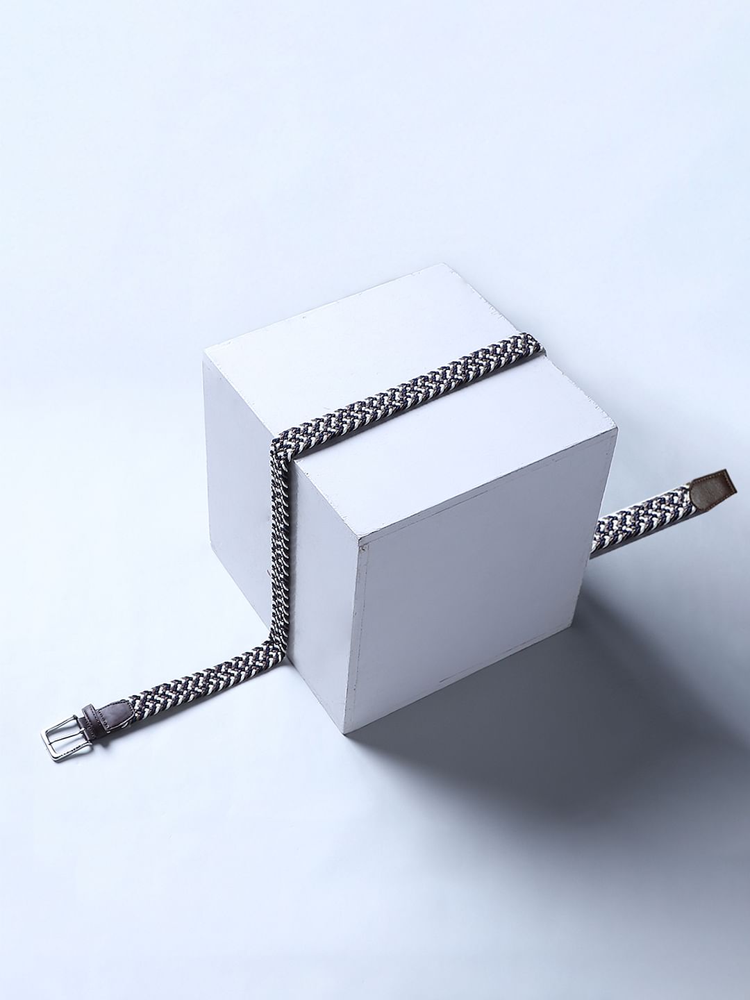 Brown Woven Waist Belt - 32