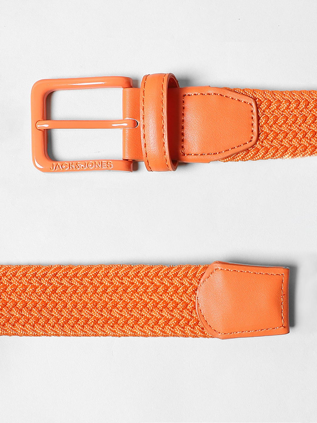 Orange Woven Waist Belt