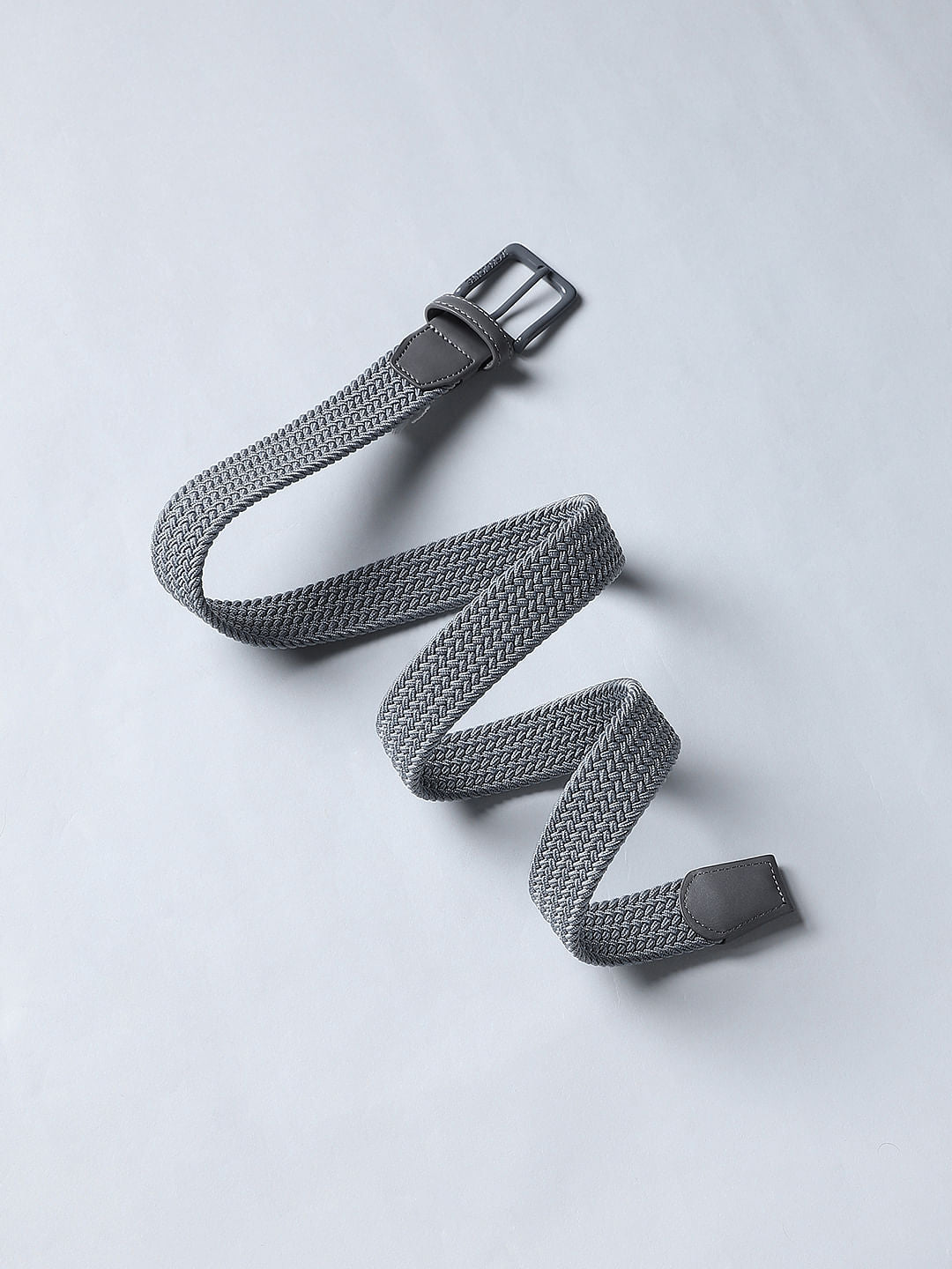 Grey Braided Belt - 32