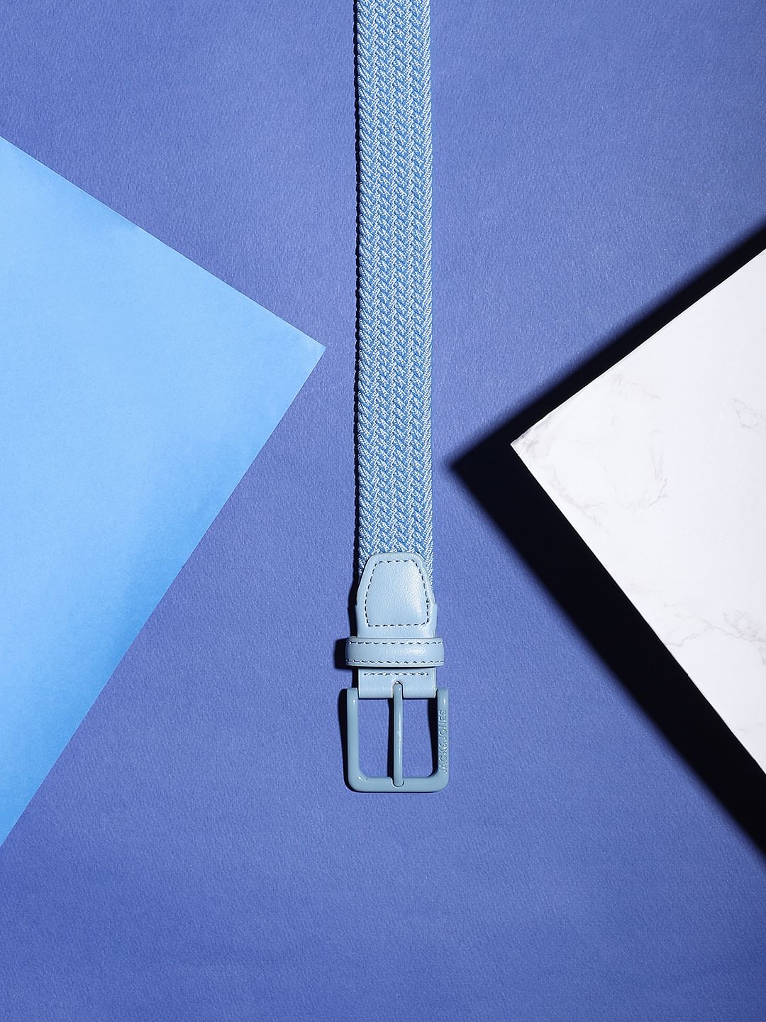 Sky Blue Braided Belt - 32