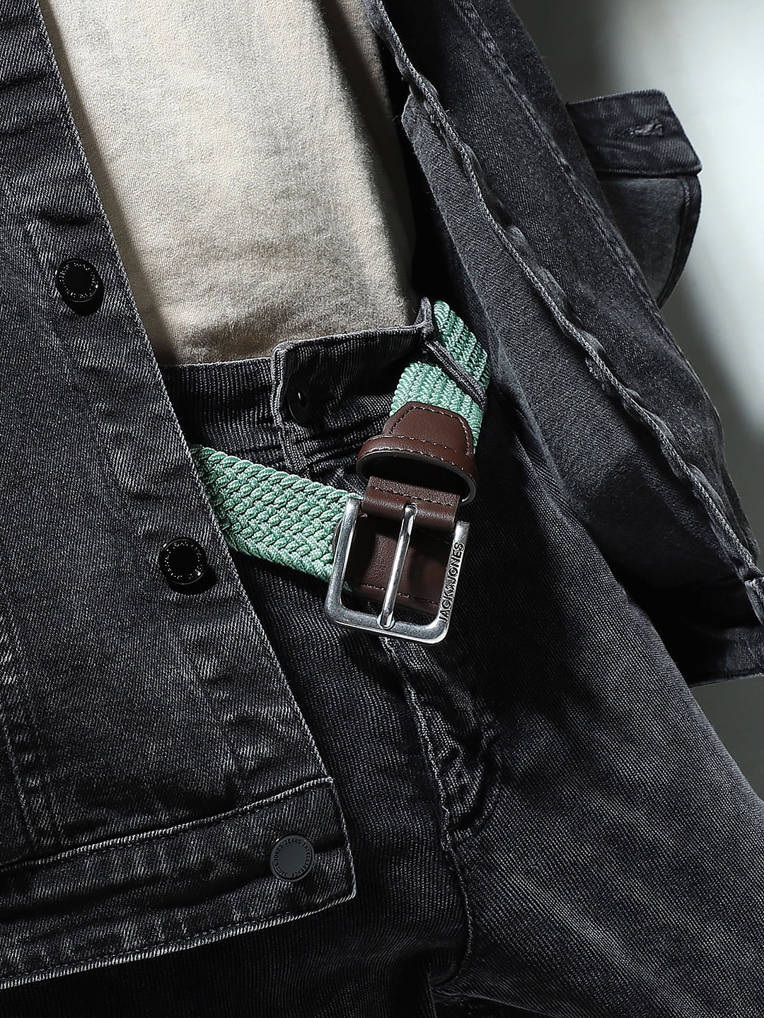 Sea Green Braided Belt - 32