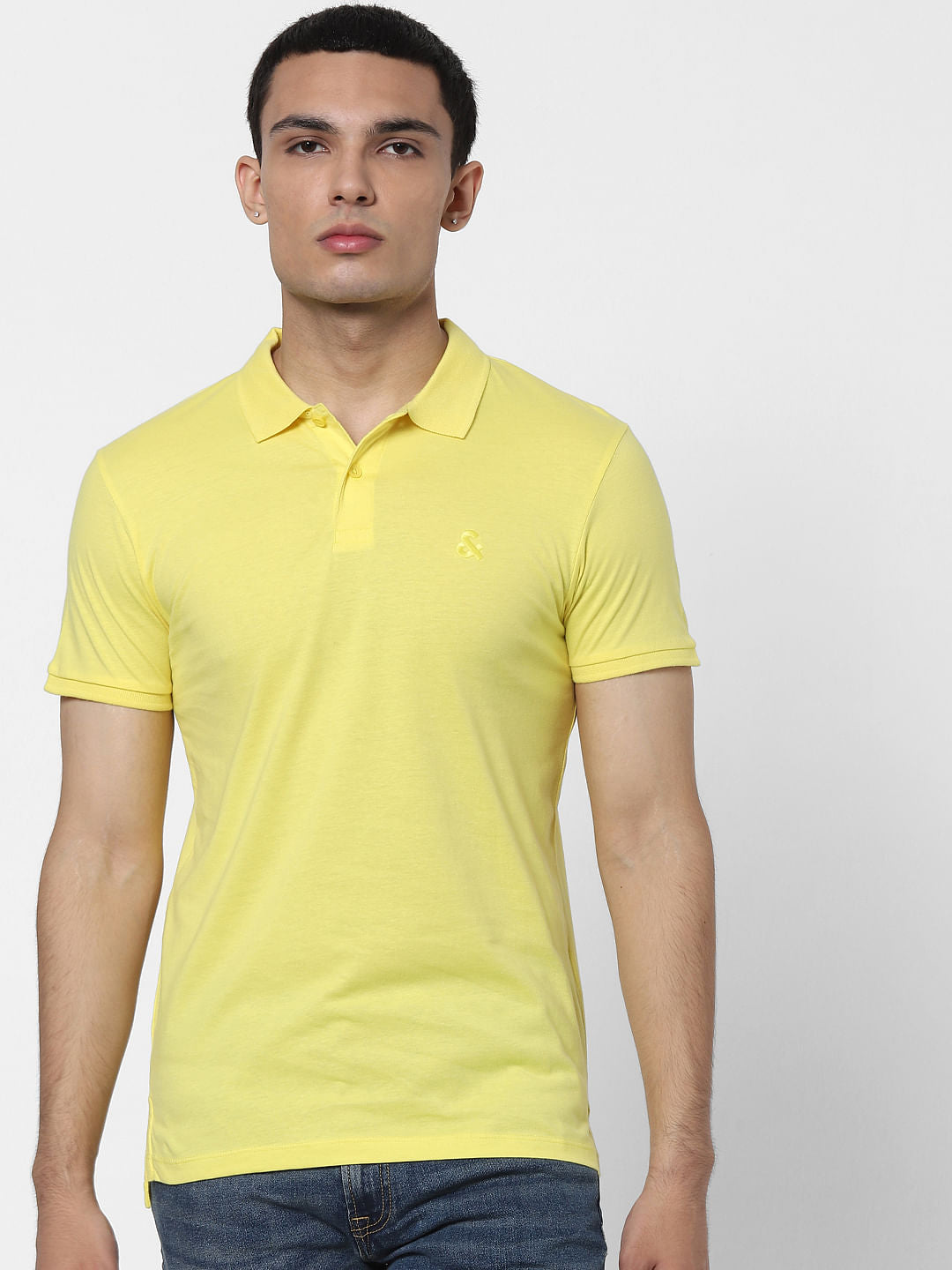 Yellow Polo Neck T-shirt