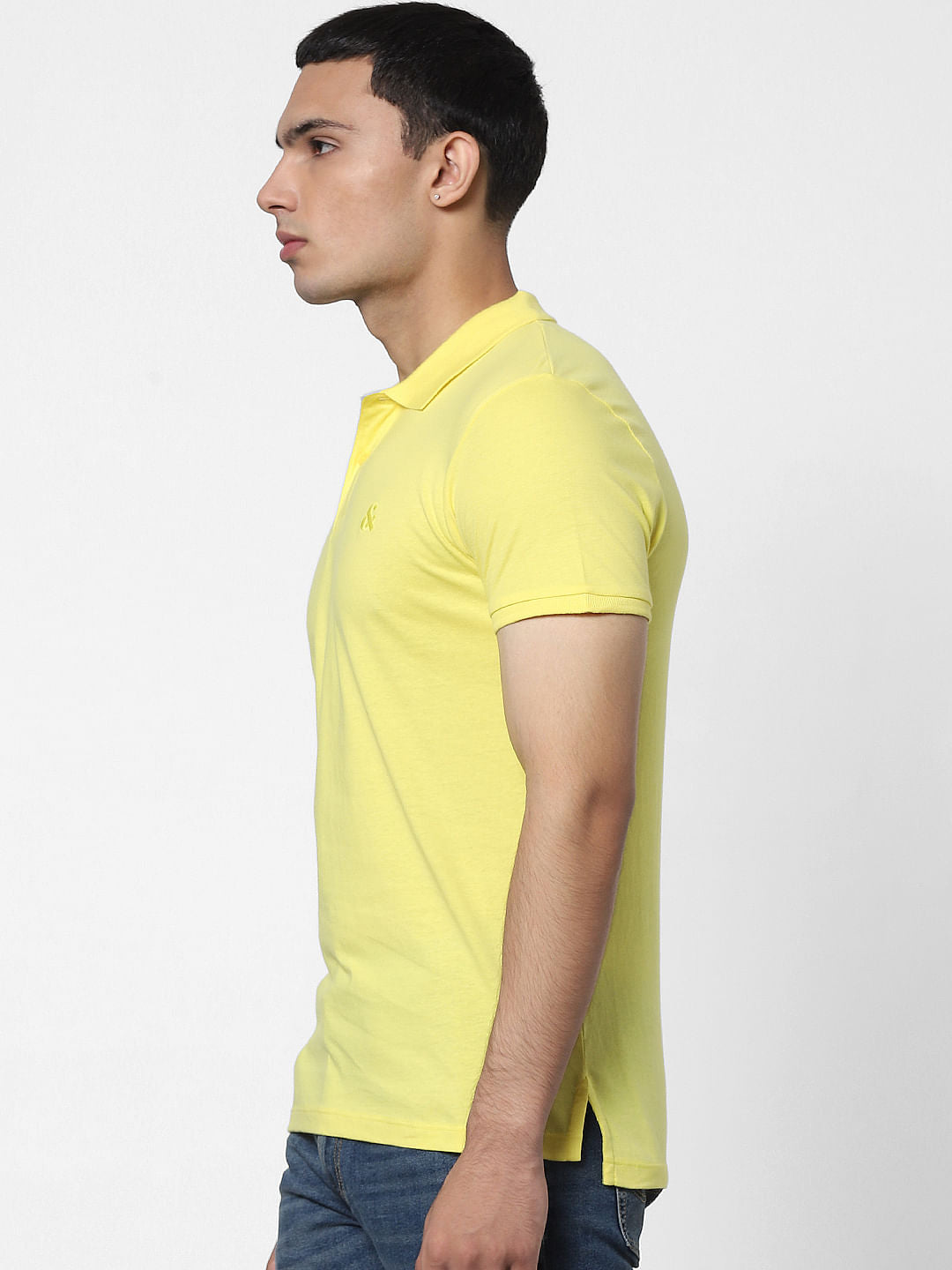 Yellow Polo Neck T-shirt