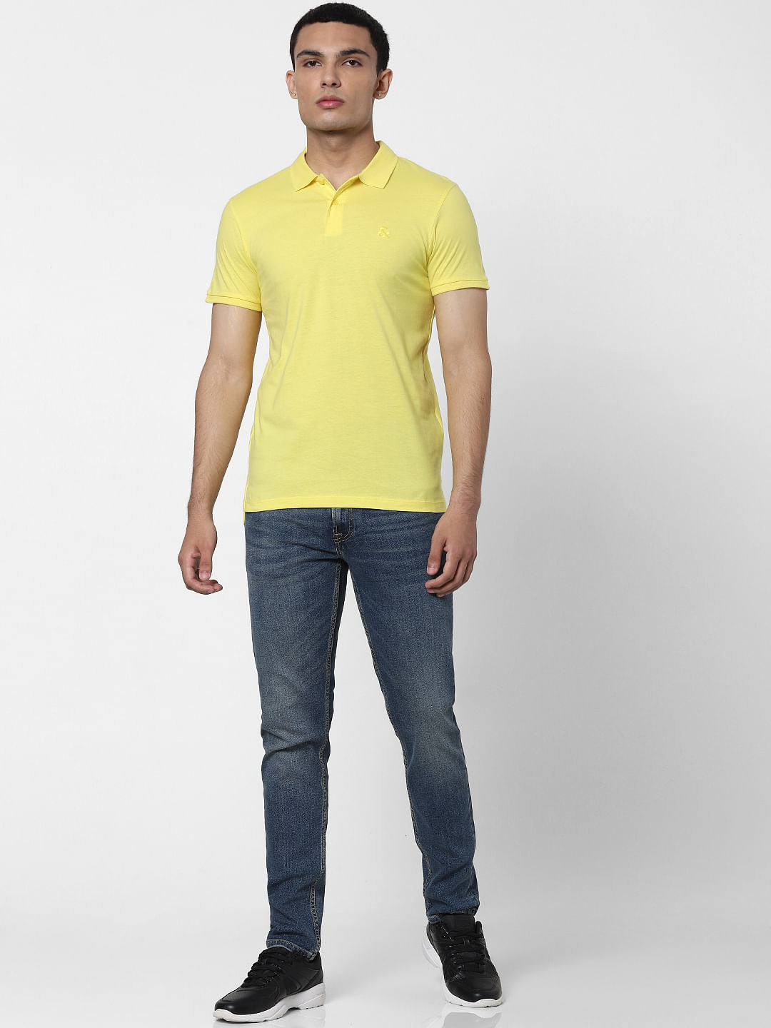 Yellow Polo Neck T-shirt