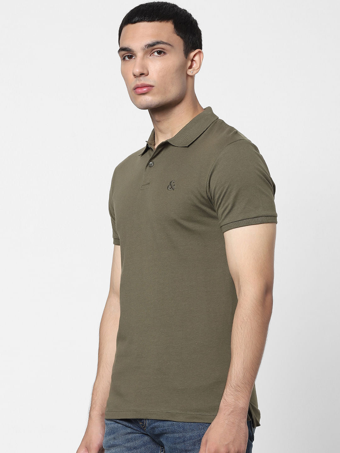 Olive Green Polo Neck T-shirt