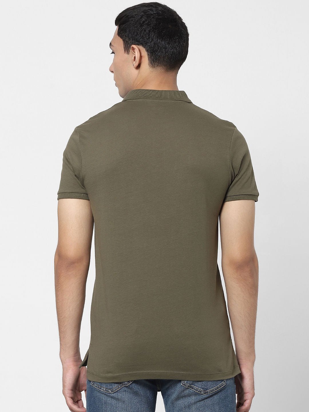 Olive Green Polo Neck T-shirt