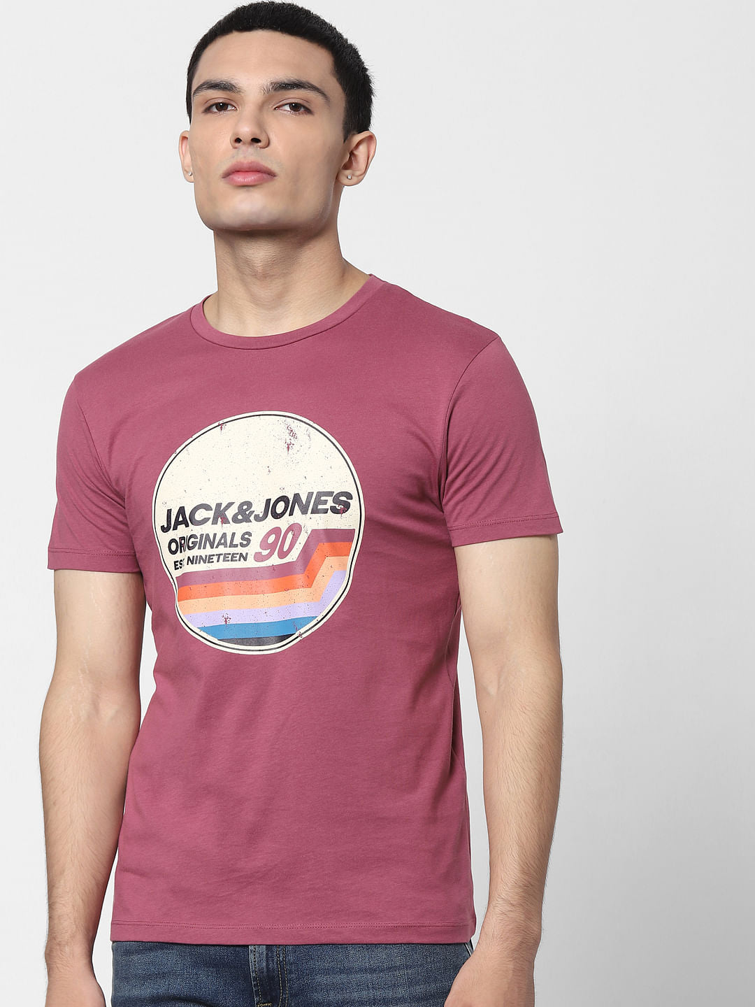 Pink Graphic Logo Print T-shirt