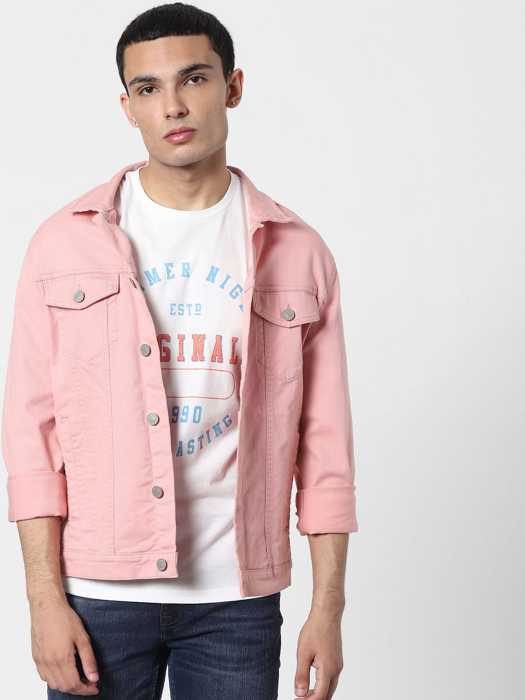 White Text Print Crew Neck T-shirt