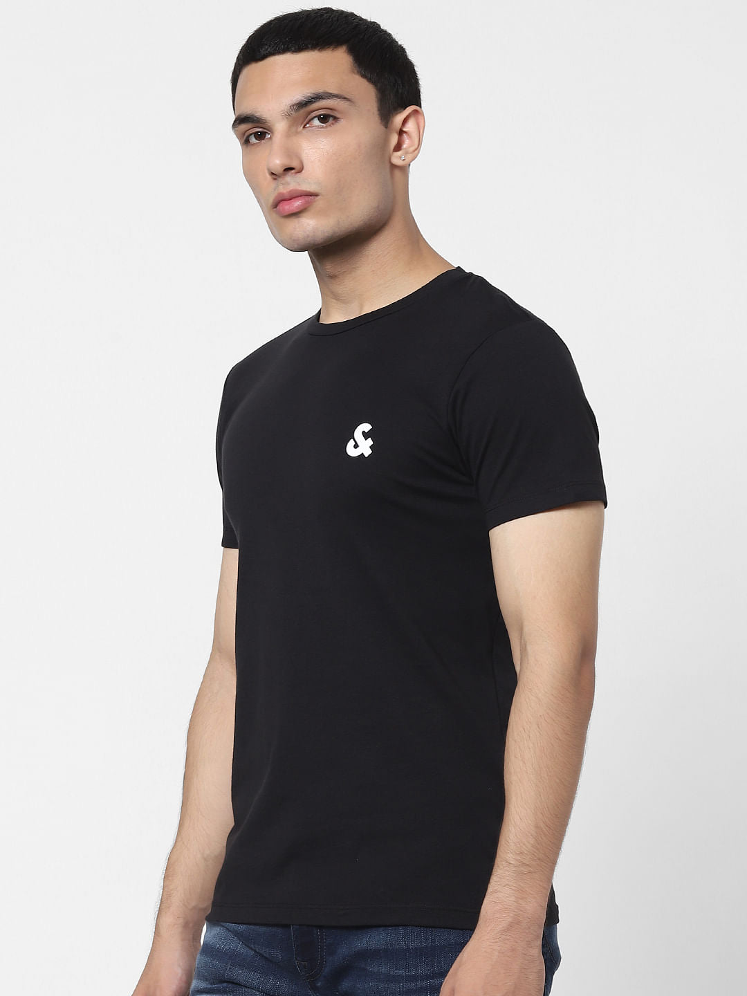 Black Crew Neck T-shirt Online in India - Flat 20% Off