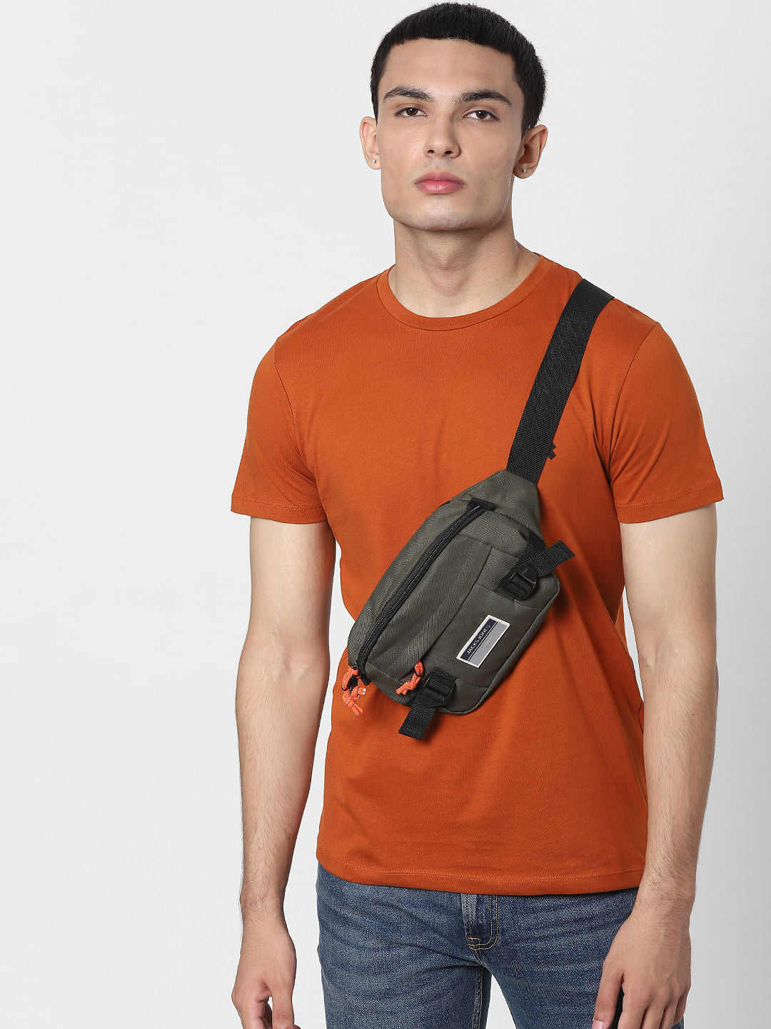 Brown Crew Neck T-shirt - S