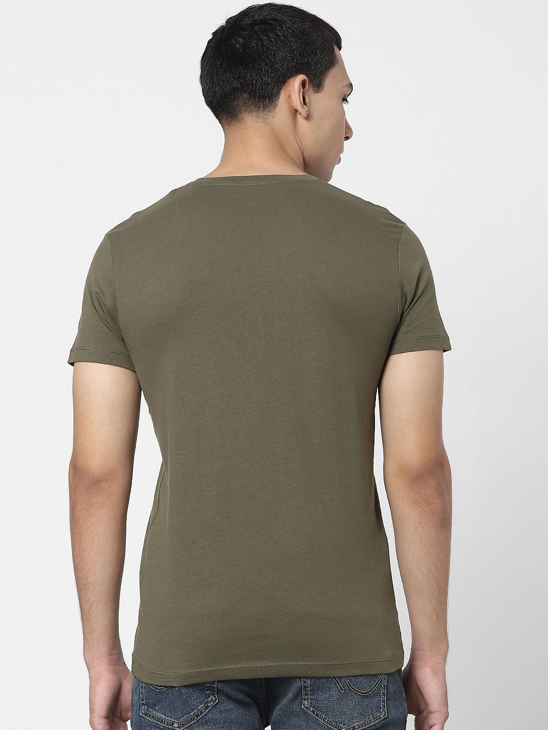 Olive Green Crew Neck T-shirt