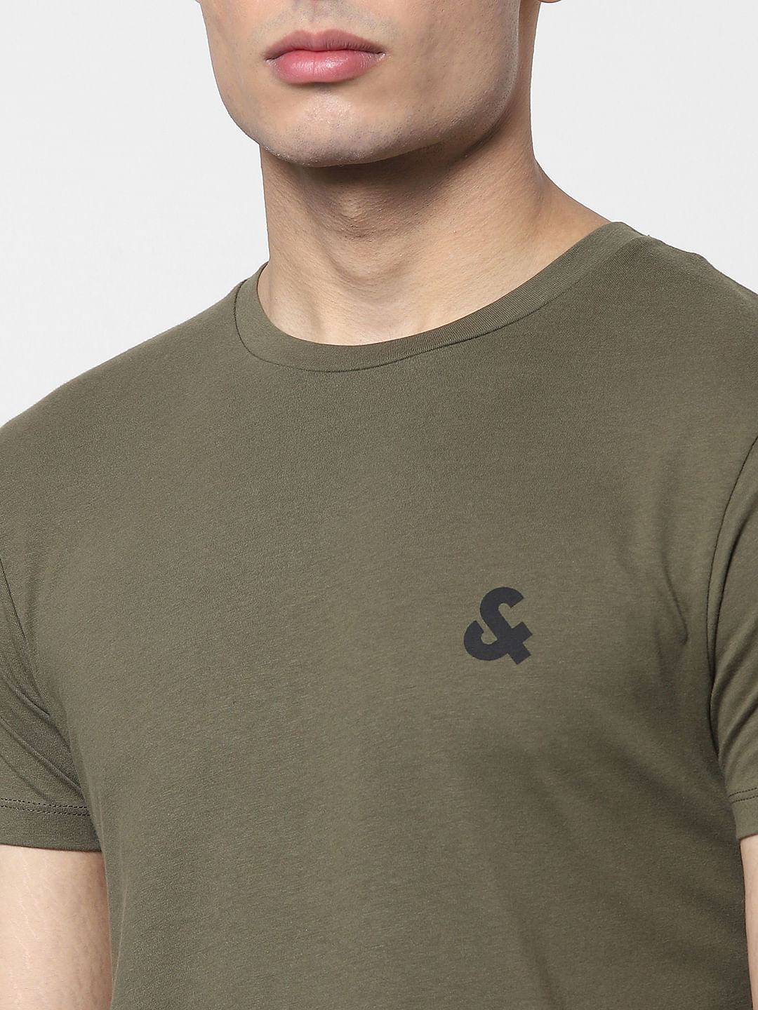 Olive Green Crew Neck T-shirt