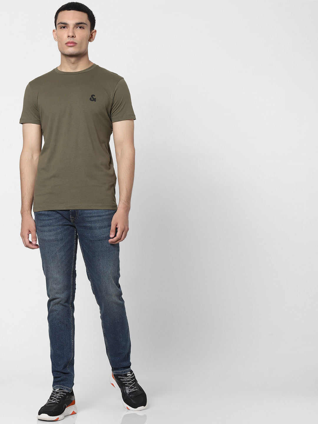 Olive Green Crew Neck T-shirt