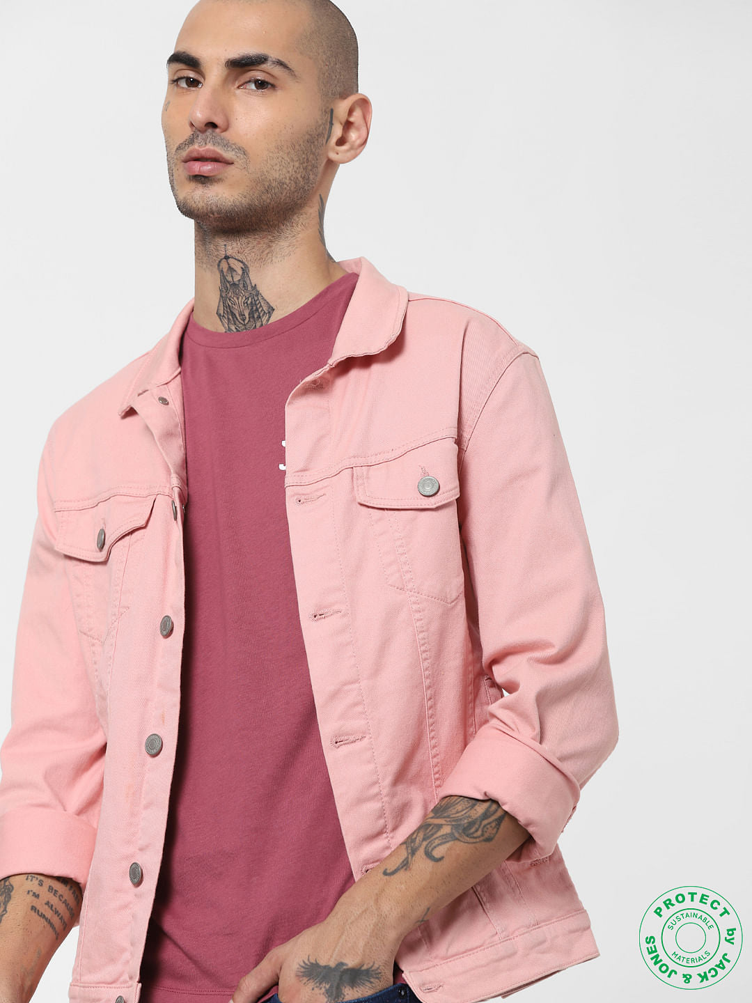 Red Logo Print Crew Neck T-shirt - S