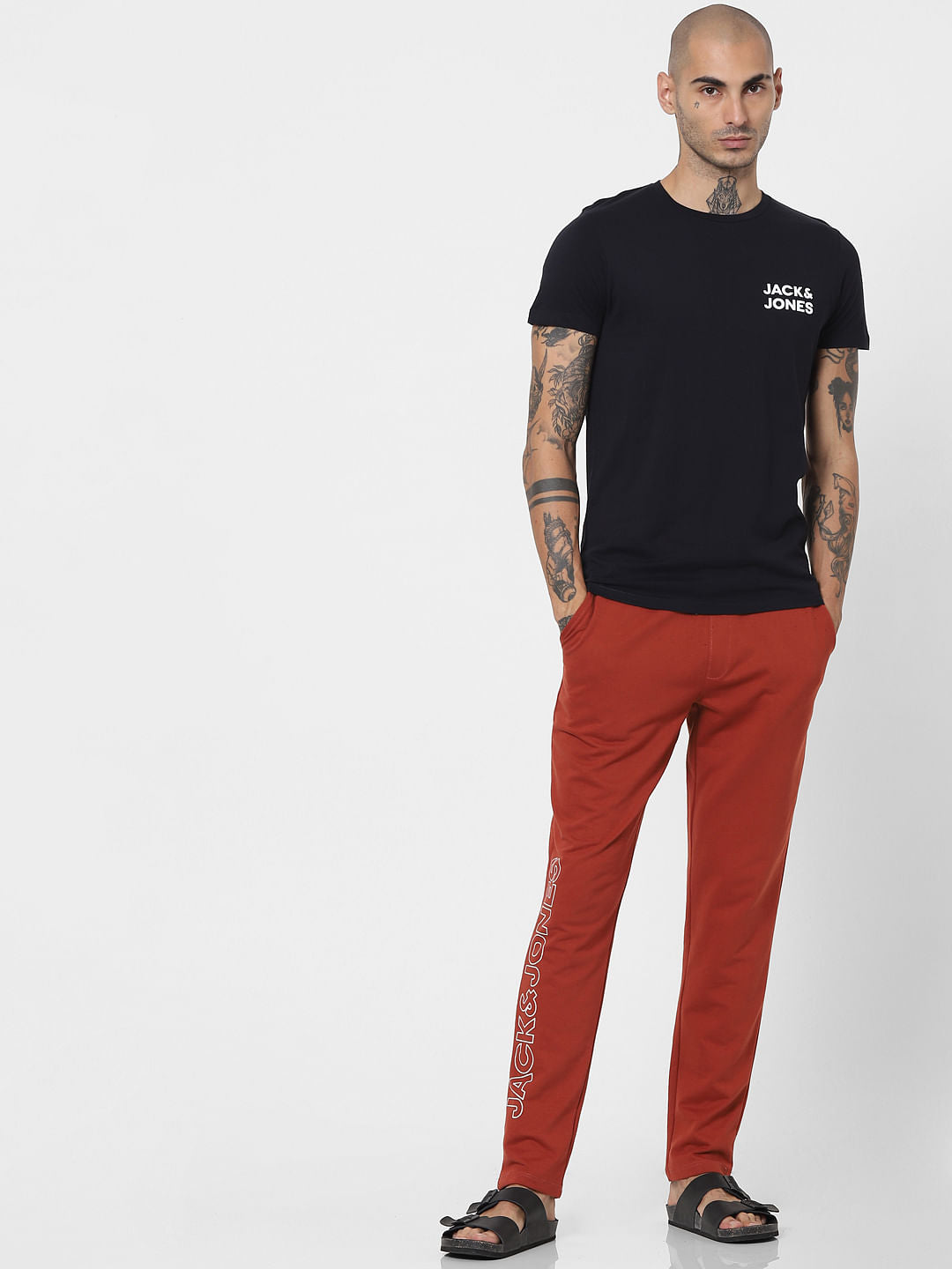 Black Logo Print Crew Neck T-shirt