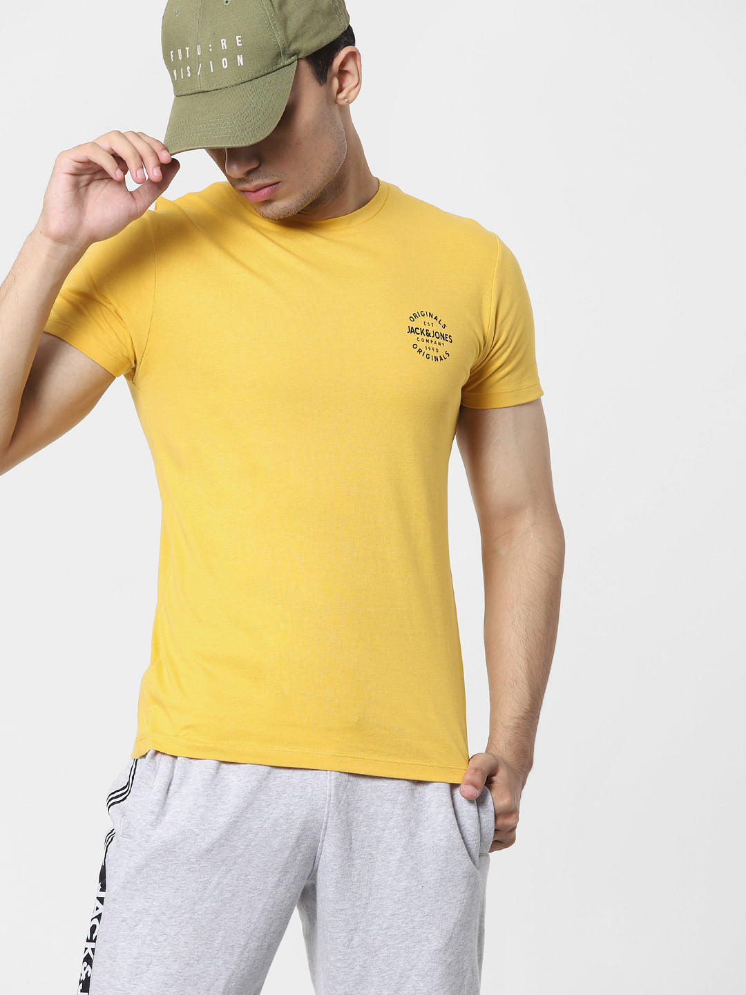 Yellow Crew Neck T-shirt - S