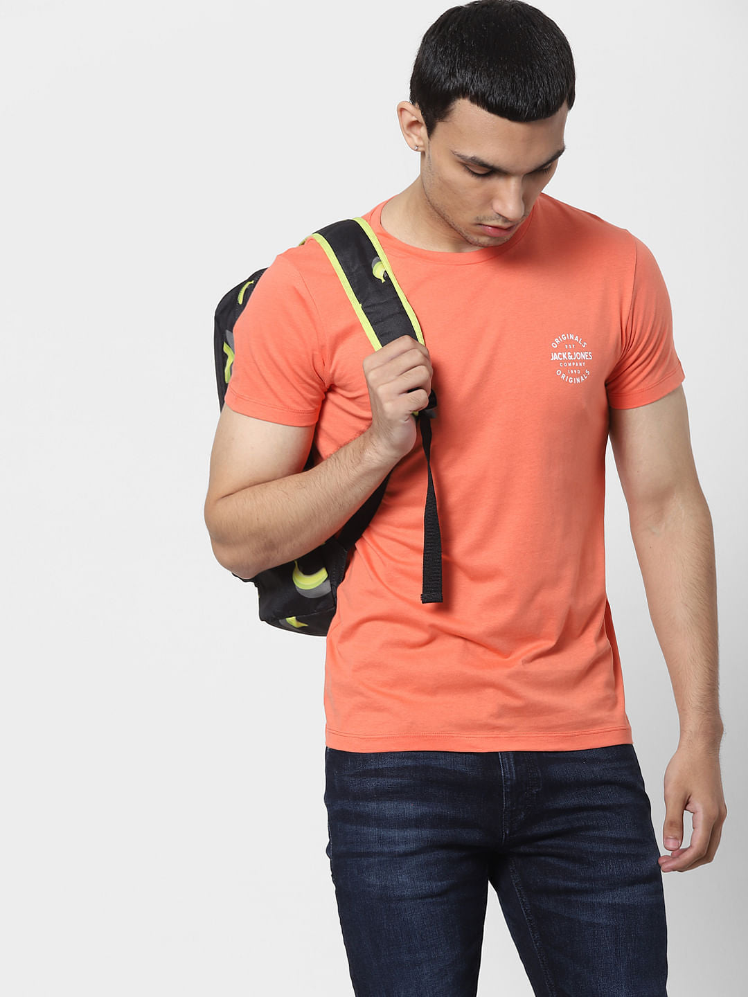 Coral Crew Neck T-shirt - S