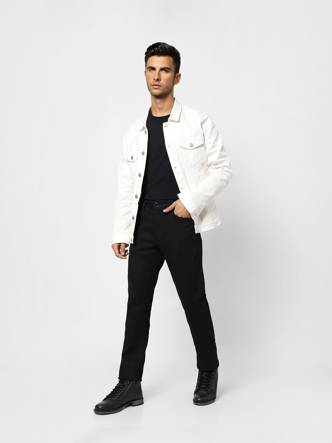 Black Low Rise Glenn Slim Jeans - 28/30