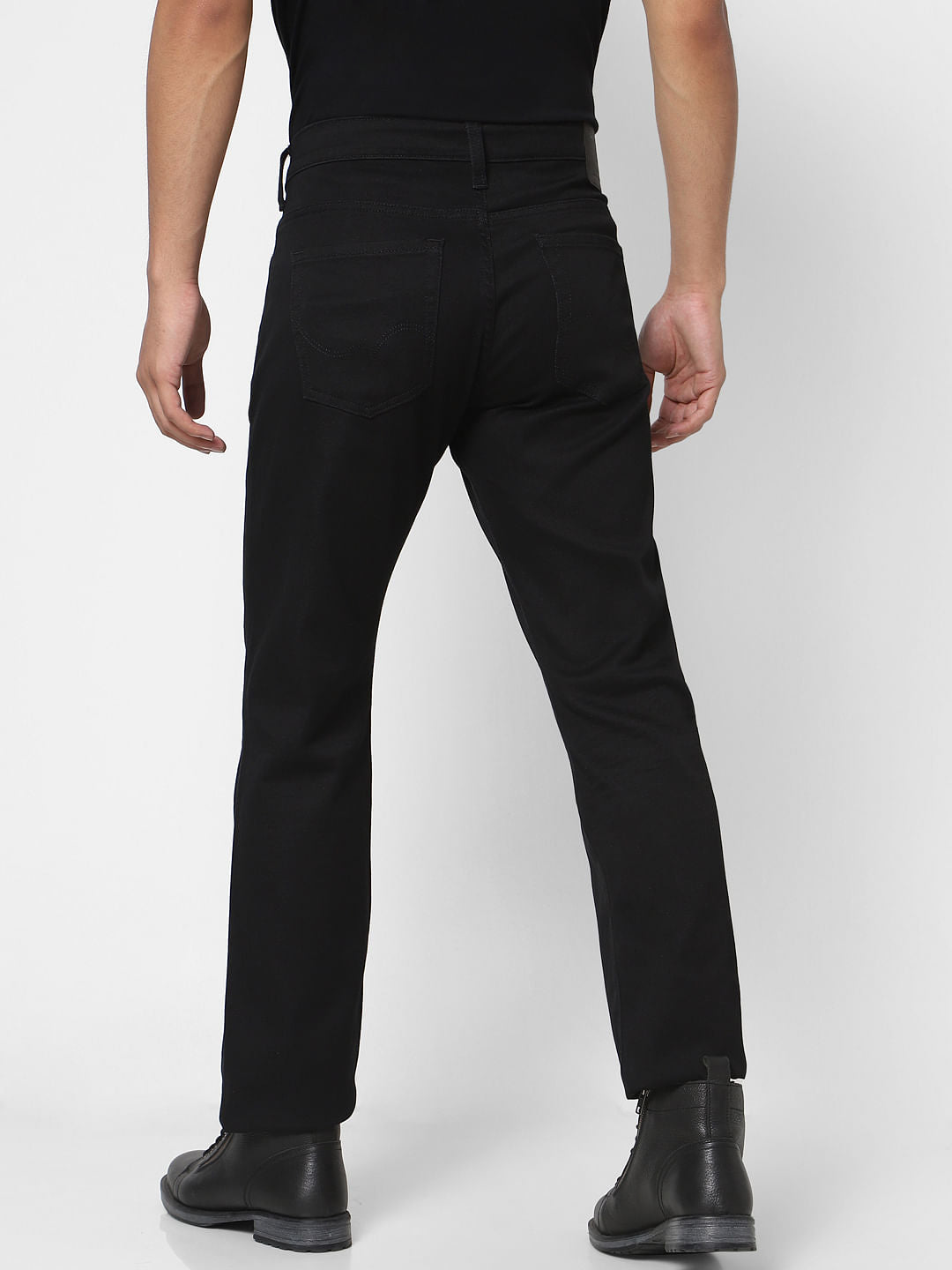 Black Low Rise Glenn Slim Jeans