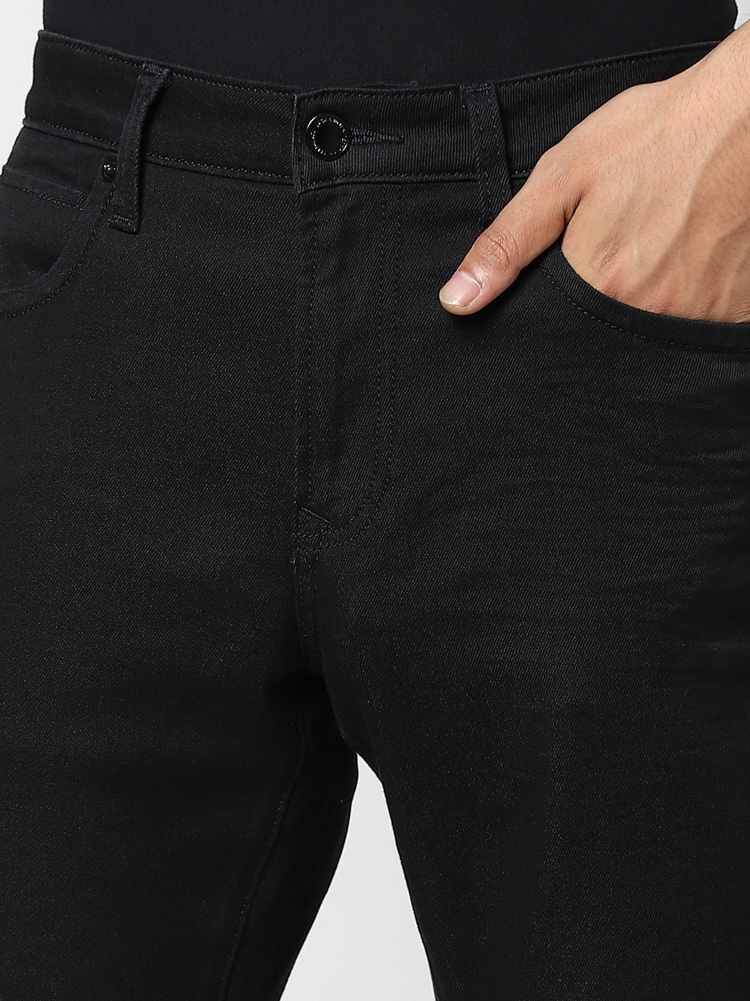 Black Low Rise Glenn Slim Jeans