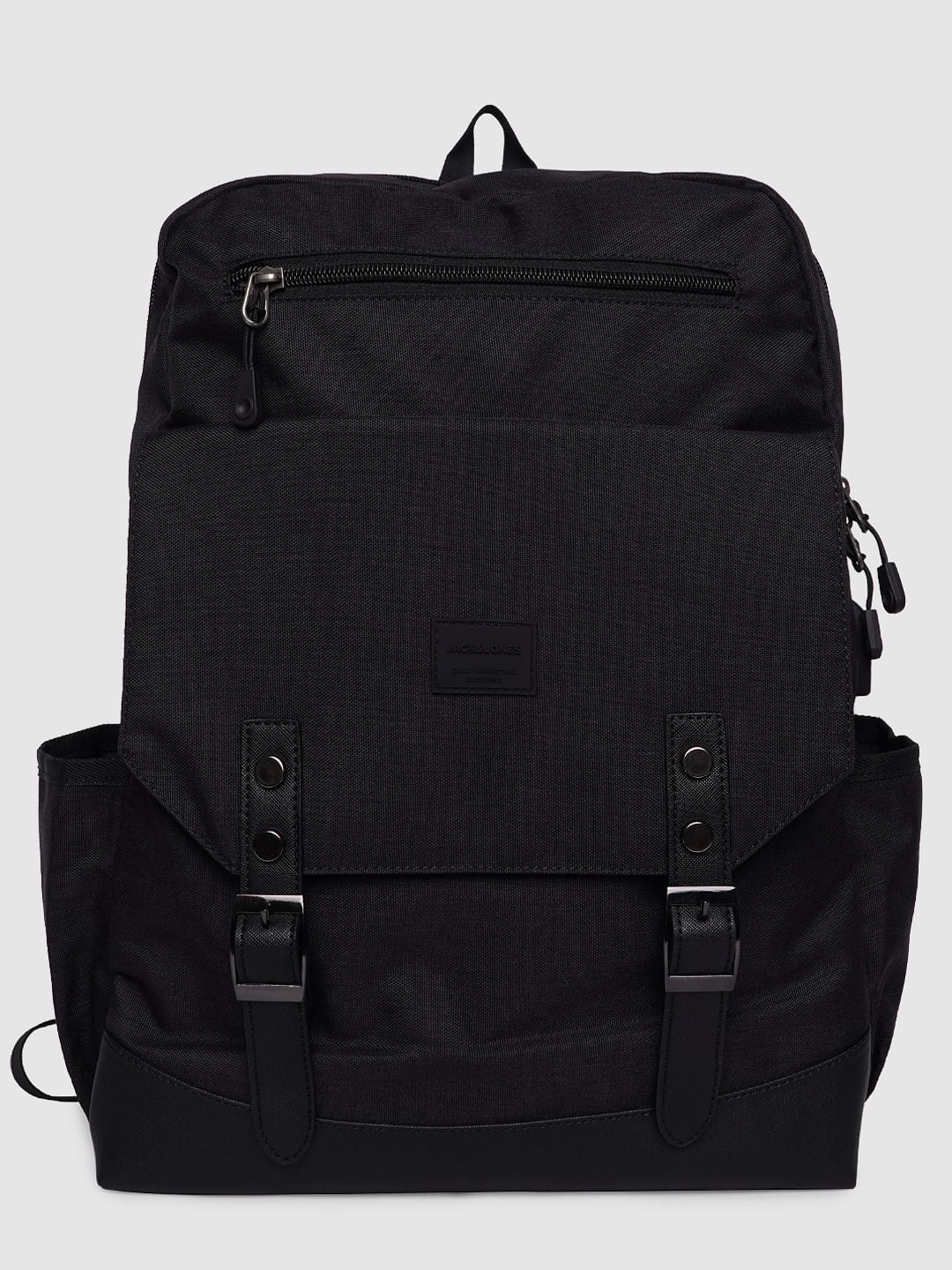 Black Solid Backpack - ONE