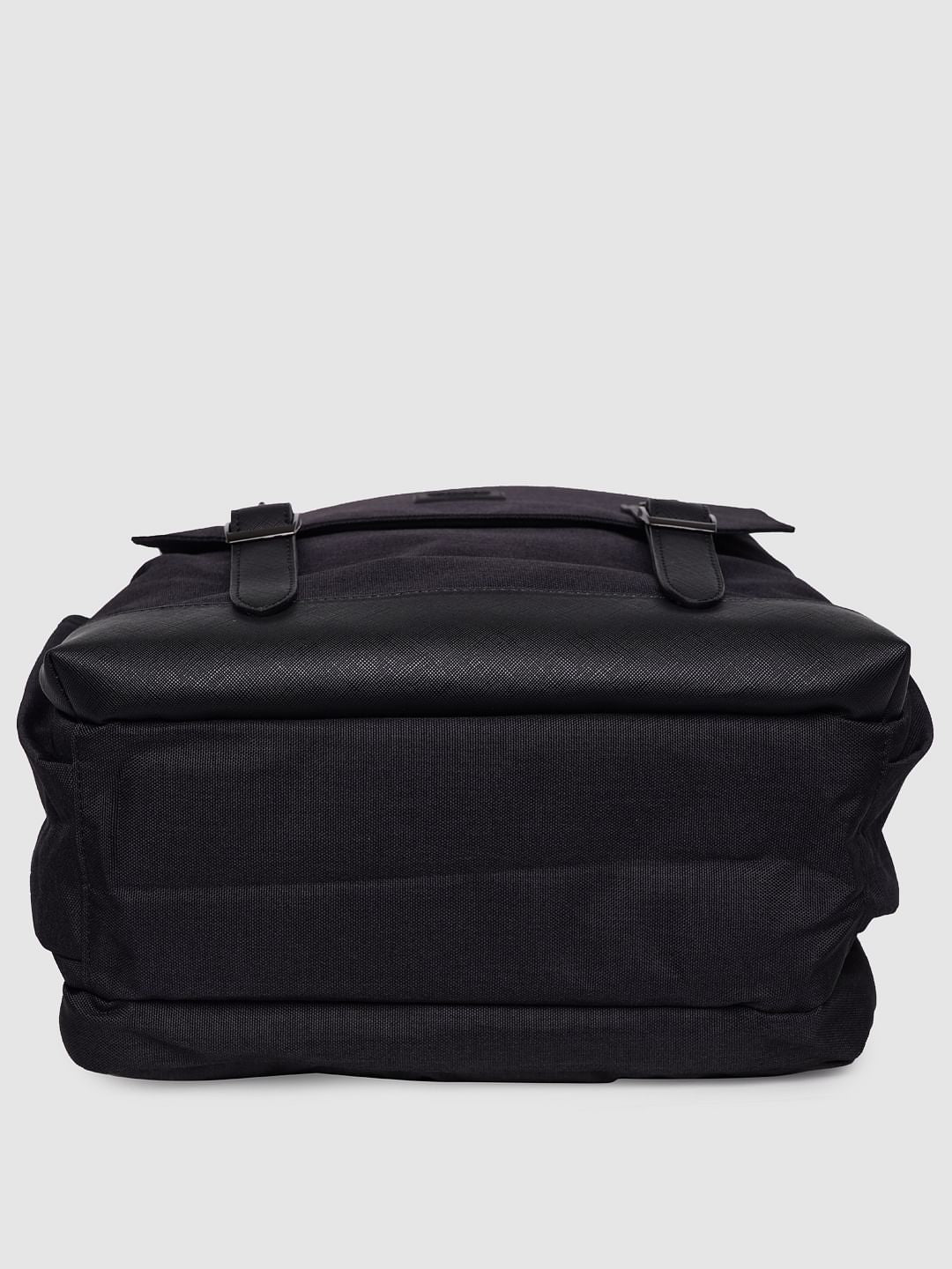 Black Solid Backpack