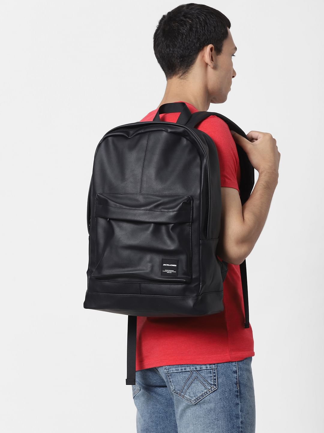 Black Solid Backpack - ONE