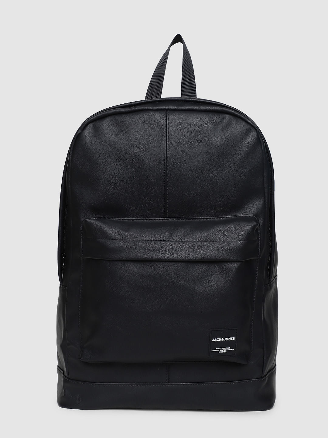 Black Solid Backpack