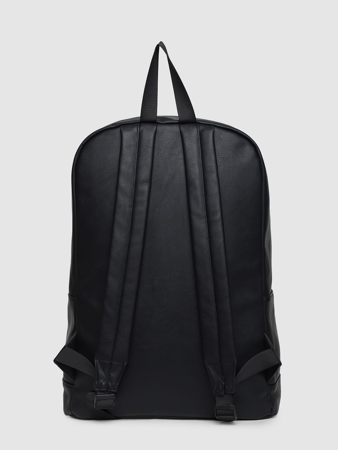 Black Solid Backpack