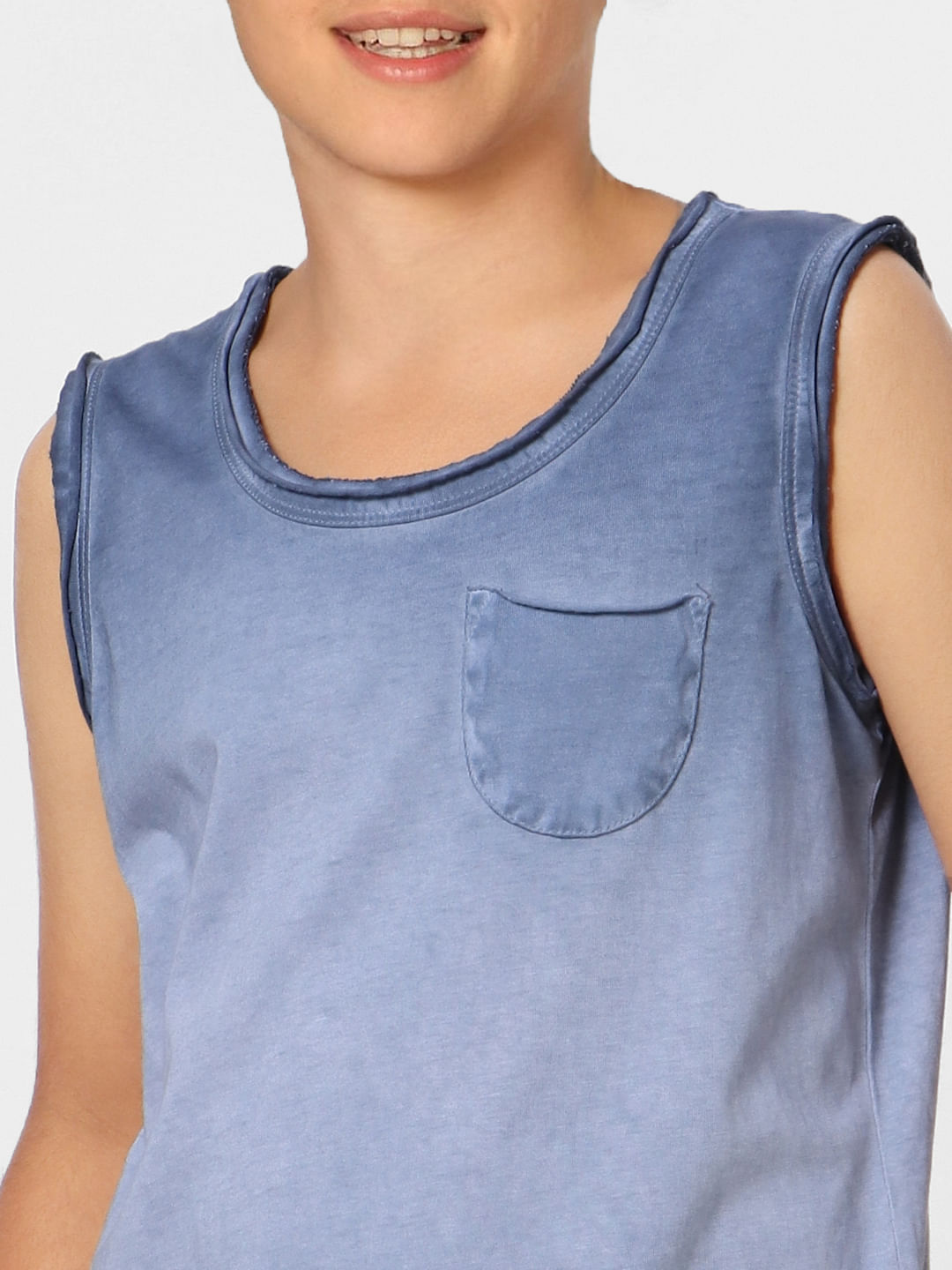 Boys Blue Sleeveless T-shirt