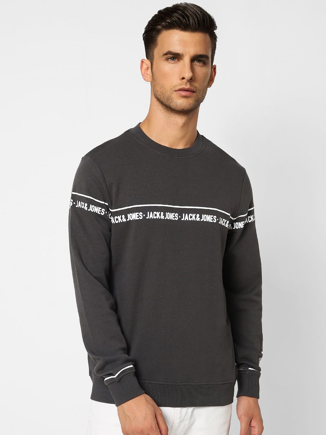 Black Logo Print Sweatshirt