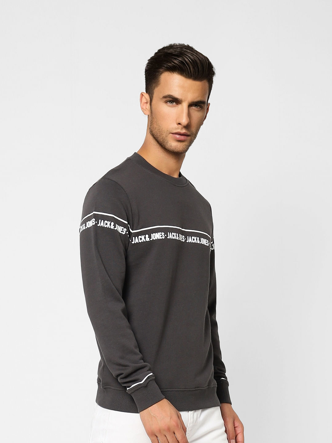 Black Logo Print Sweatshirt
