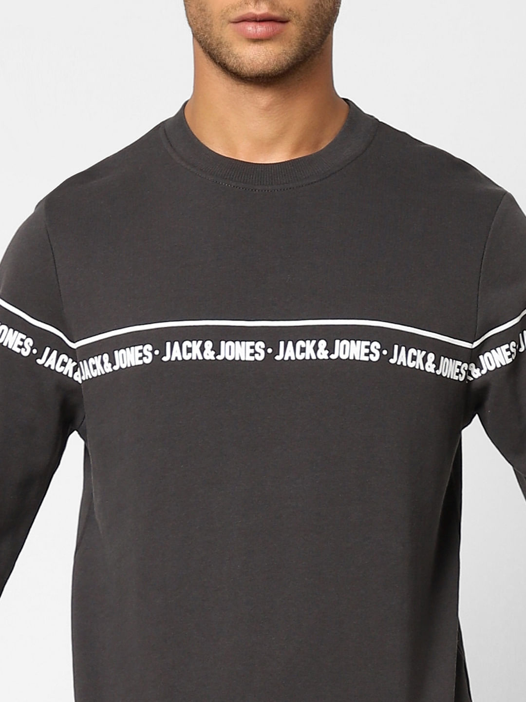 Black Logo Print Sweatshirt