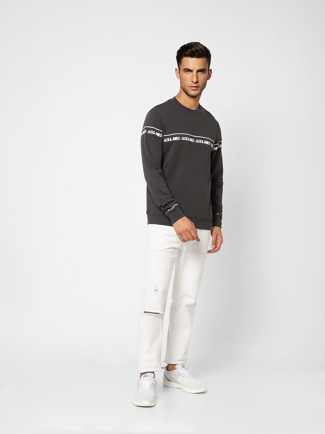 Black Logo Print Sweatshirt