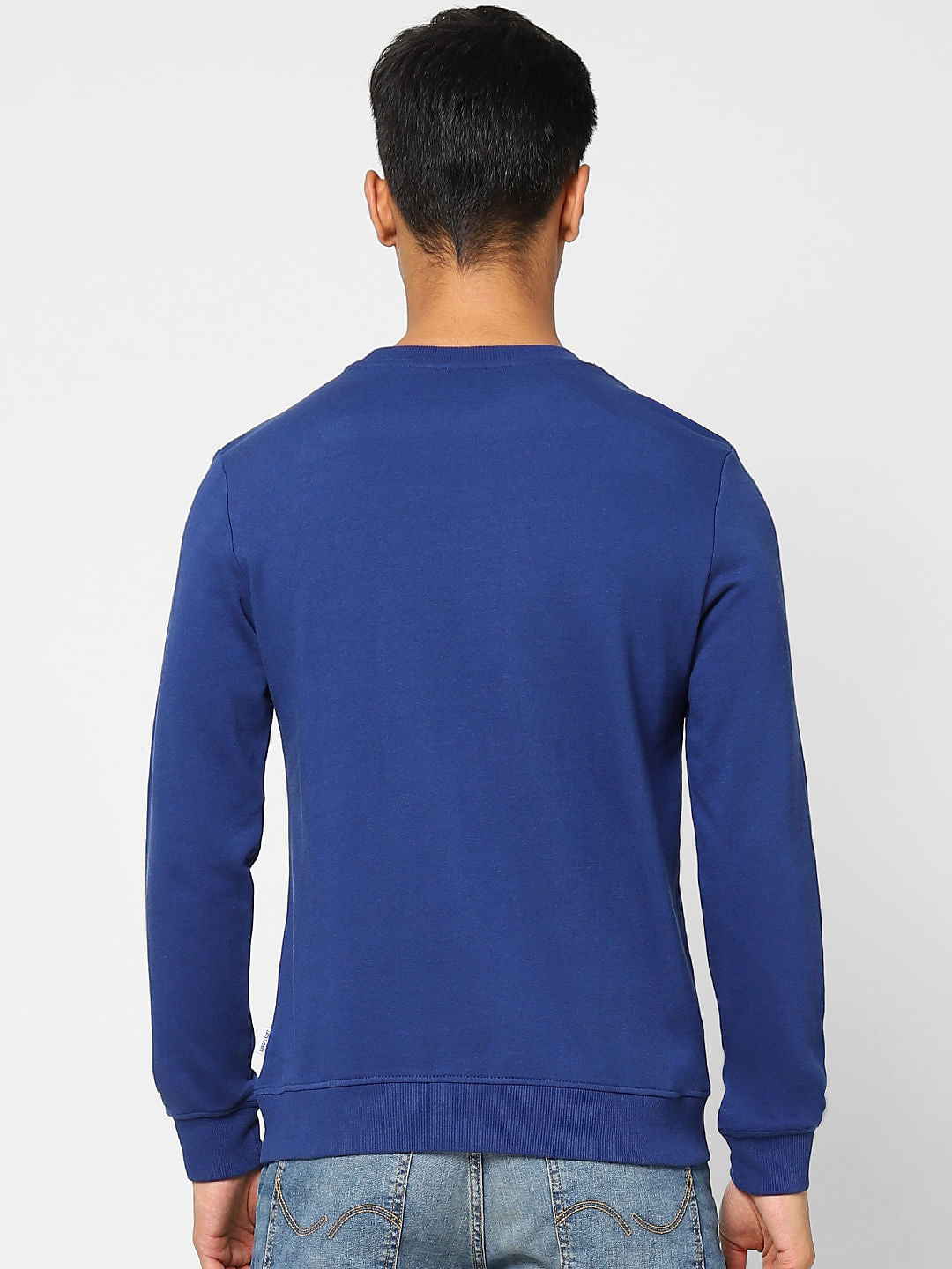 Blue Logo Print Sweatshirt