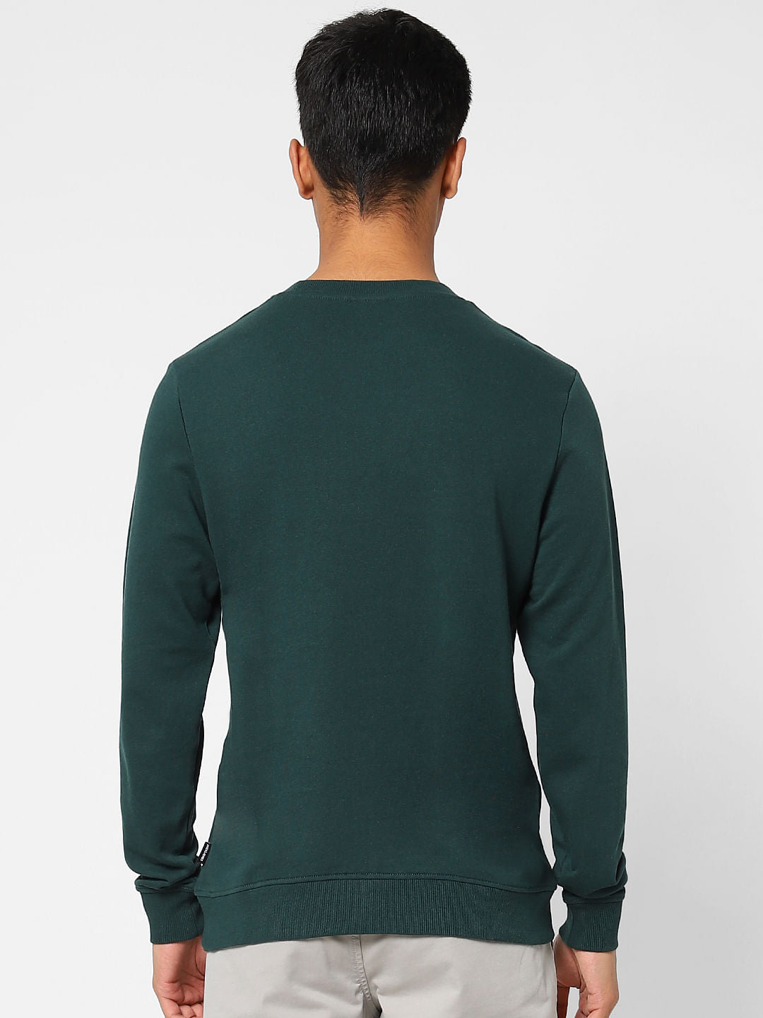 Green Logo Print Sweatshirt
