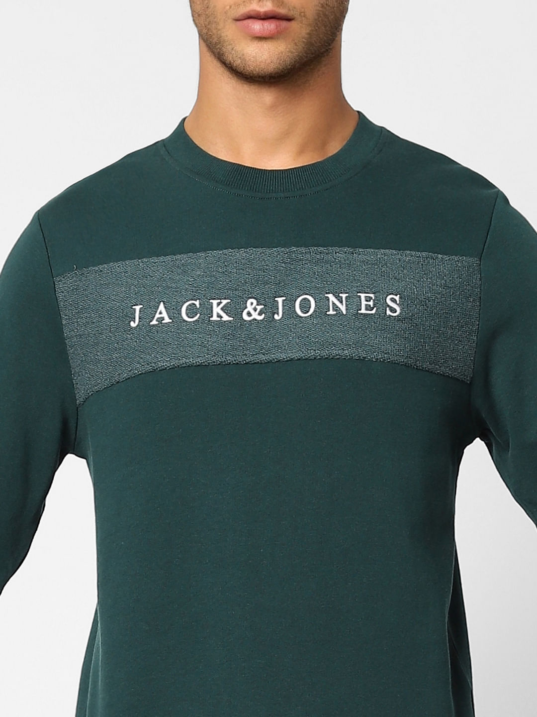 Green Logo Print Sweatshirt