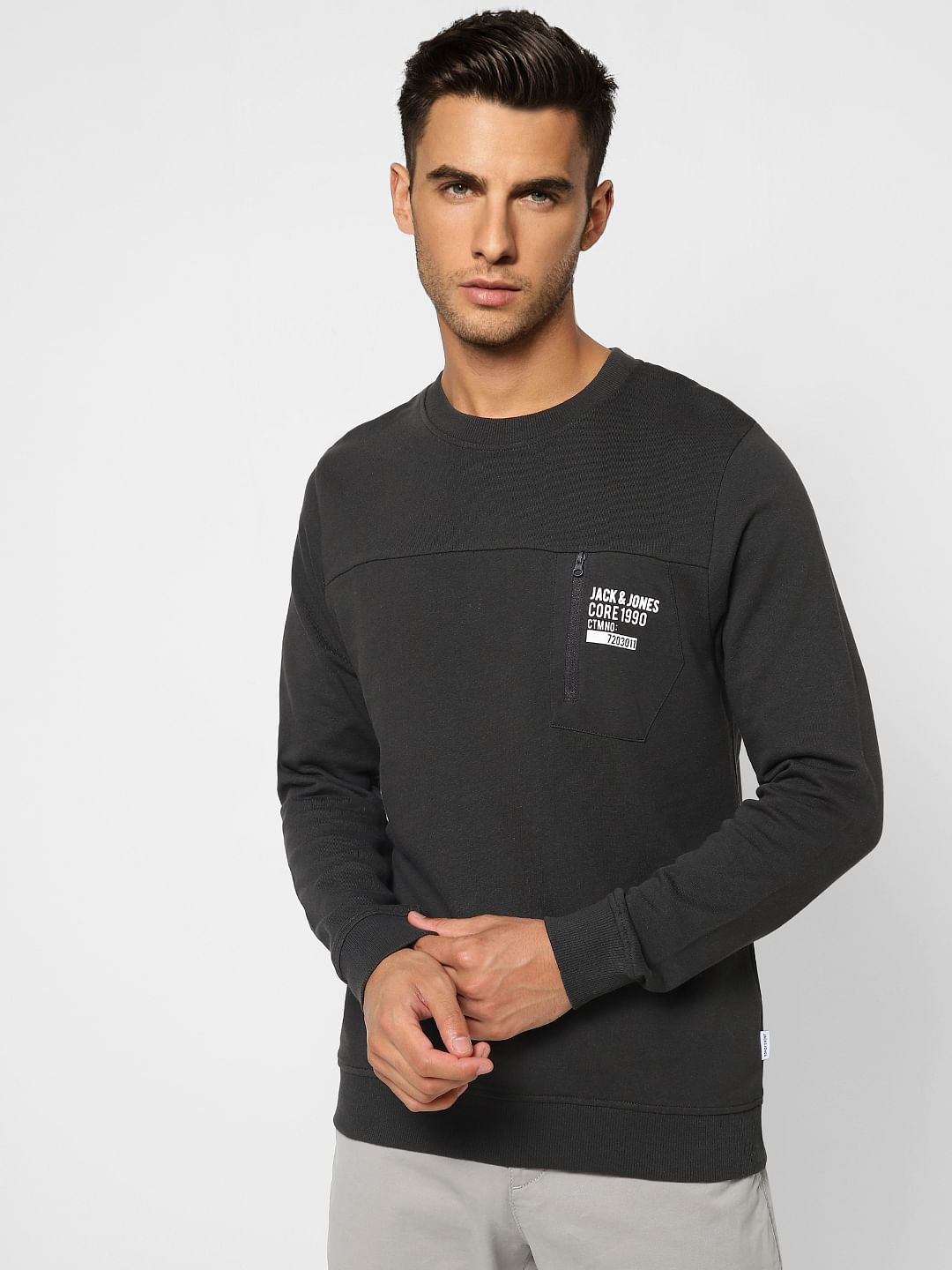 Black Logo Print Sweatshirt