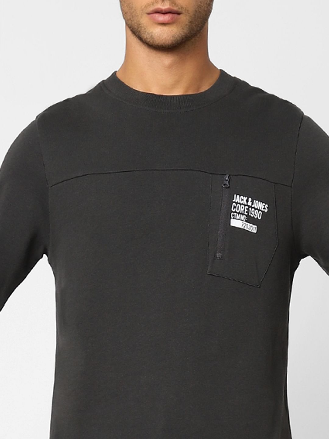 Black Logo Print Sweatshirt