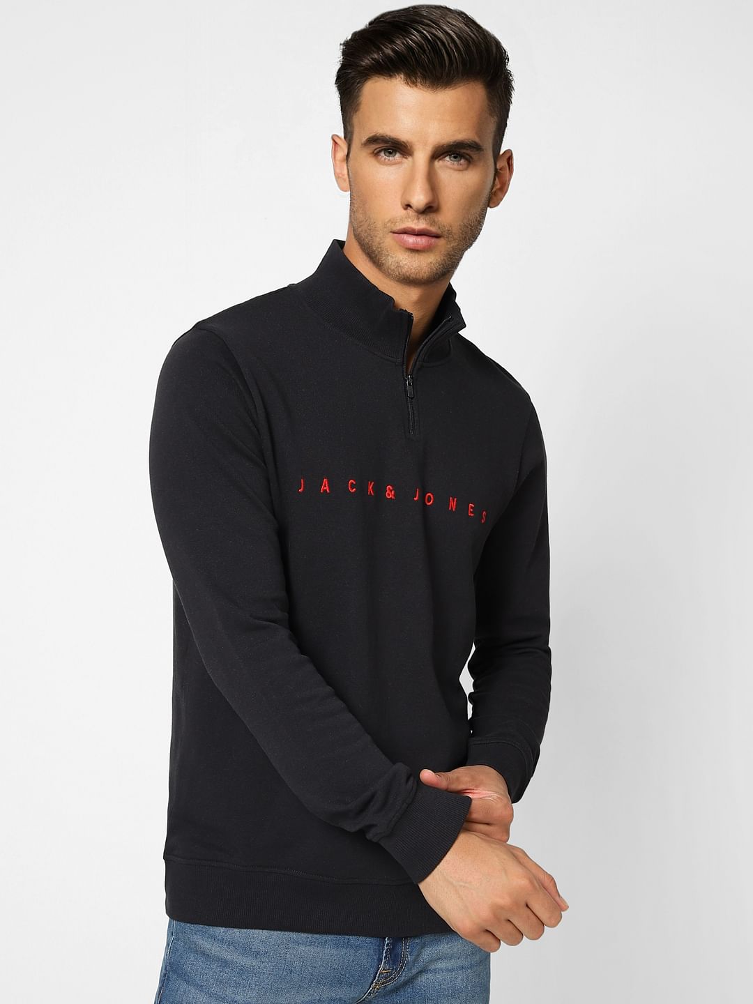 Black High Neck Sweatshirt