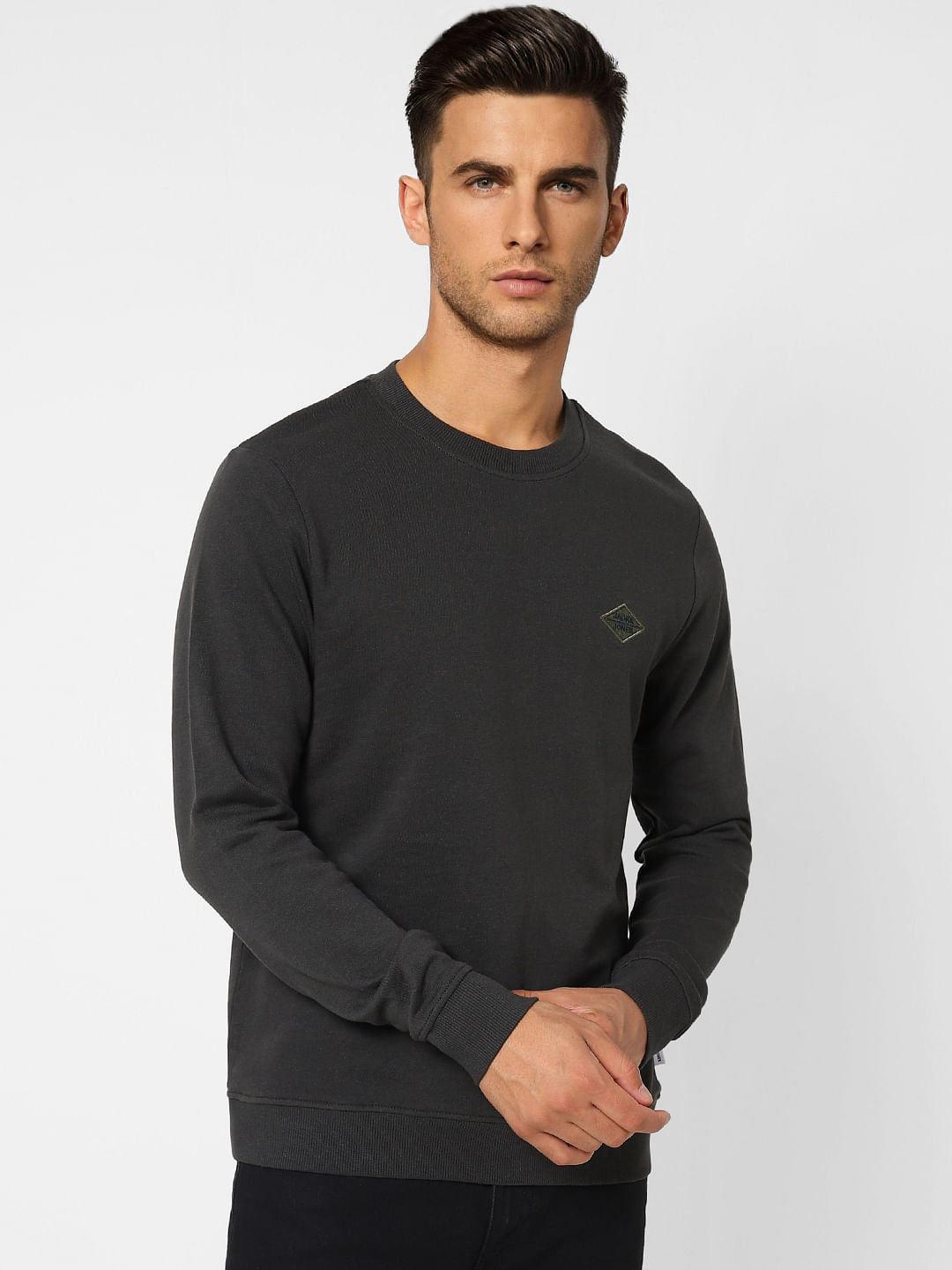 Black Logo Print Sweatshirt