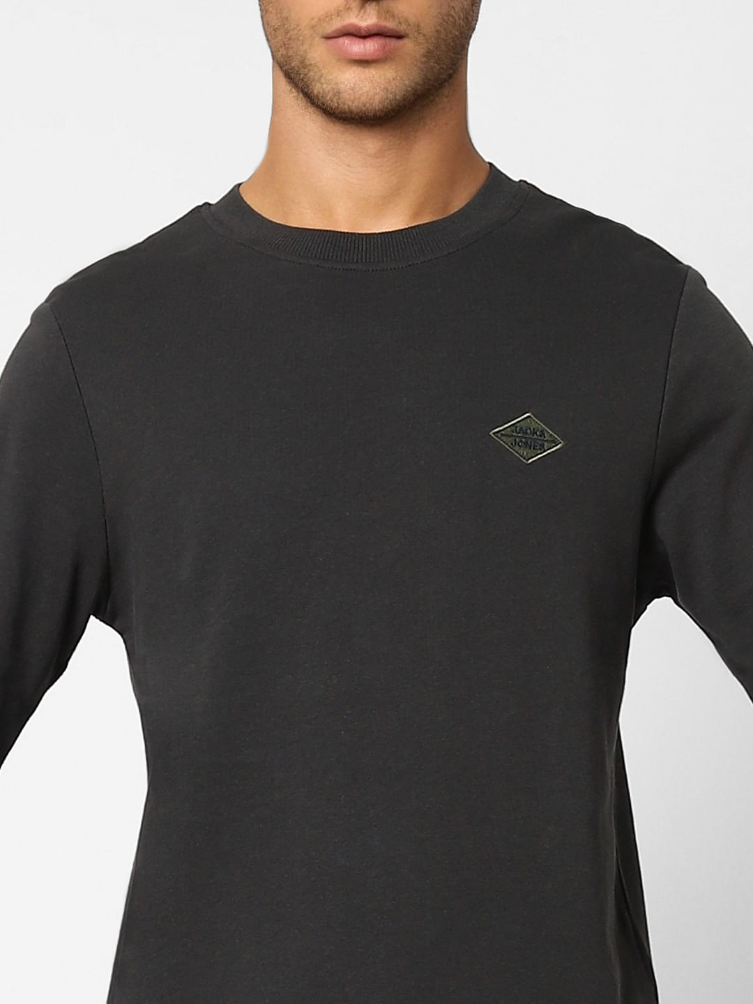 Black Logo Print Sweatshirt