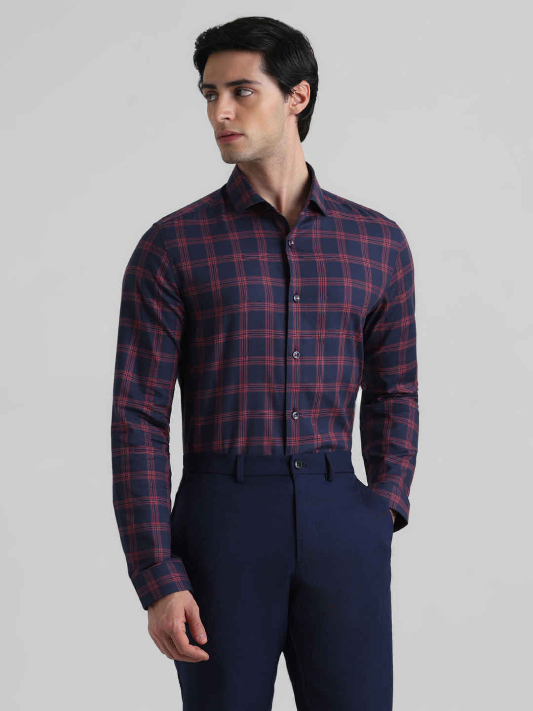 Blue Check Formal Shirt