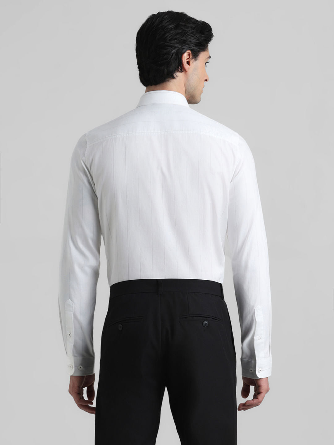 White Striped Full Sleeves Shirt