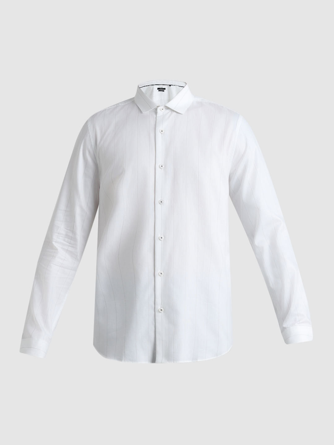 White Striped Full Sleeves Shirt