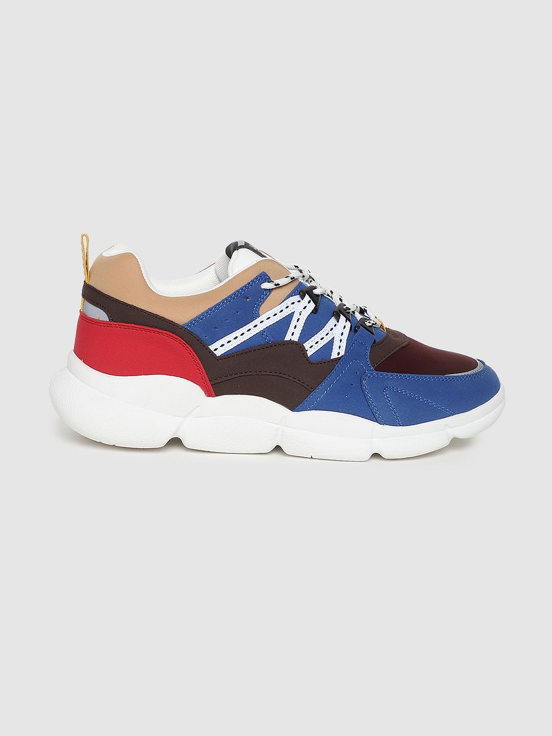 Blue Colourblocked Sneakers